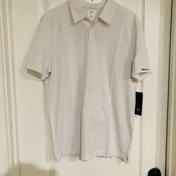 Oakley Men's Aero Ellipse‎ Golf Polo 2.0 Short Sleeve Moisture-Wicking White 2XL - Picture 3 of 8